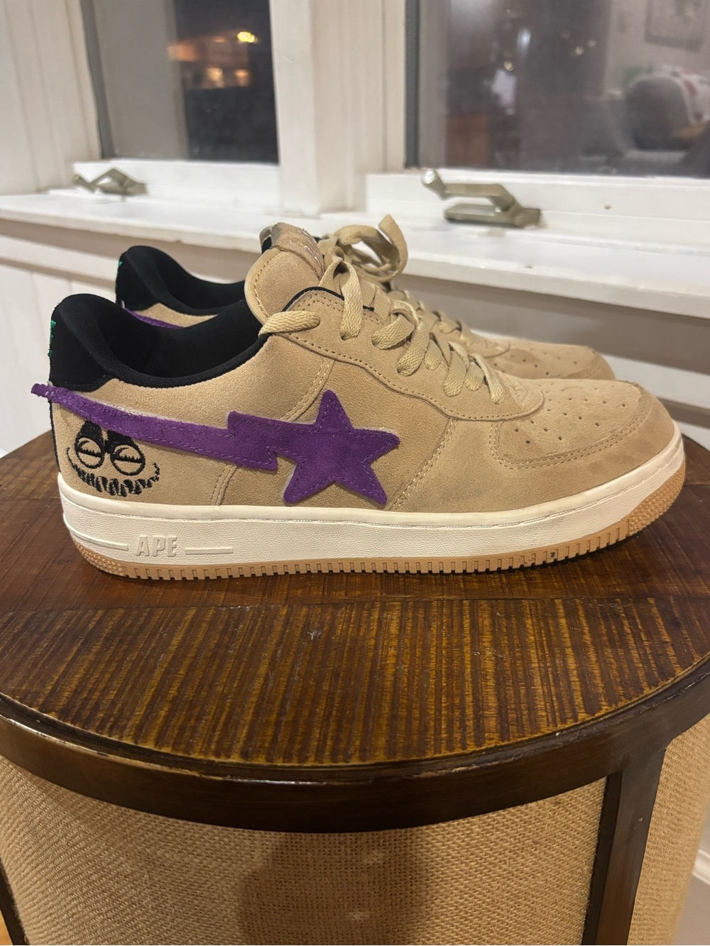 A Bathing Ape Bapesta STA sneakers with change out stars size 10